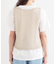 【2点セット】メッシュニットベスト×ロゴTシャツセット