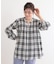 【S-LL】チェック柄シャーリングシャツ