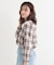 【S-LL】チェック柄シャーリングシャツ