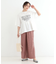 【洗える】楽してほっそり見え カットプリーツパンツ