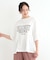 胸シャーリング ロゴTシャツ