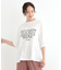 胸シャーリング ロゴTシャツ