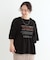 胸シャーリング ロゴTシャツ