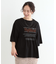 胸シャーリング ロゴTシャツ
