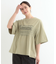 胸シャーリング ロゴTシャツ