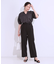 【S-LL/ひんやり】大人のきれいめスタイルに センタープレスワイドパンツ