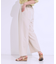 【S-LL/ひんやり】大人のきれいめスタイルに センタープレスワイドパンツ