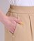 【高レビュー/S-LL/ひんやり】ゴールドパーツがアクセント ストレッチワイドパンツ