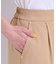 【高レビュー/S-LL/ひんやり】ゴールドパーツがアクセント ストレッチワイドパンツ