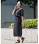 【洗える/S-LL】洗濯後しわになりにくい 5分袖スキッパーブラウス