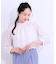 【S-LL】首元ギャザーが大人上品な シフォンブラウス