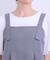 【S-LL/肩紐調整可能】Iラインシルエットですっきりと タック切替ジャンドレ