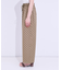【S-LL】目を惹く柄がアクセント 麻調イージーワイドパンツ