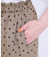 【S-LL】目を惹く柄がアクセント 麻調イージーワイドパンツ