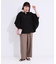 【S-LL】目を惹く柄がアクセント 麻調イージーワイドパンツ