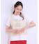 【S-LL/2点セット】大人カジュアルに レースビスチェ+プリントTシャツ