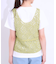 【S-LL/2点セット】大人カジュアルに レースビスチェ+プリントTシャツ