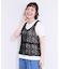 【S-LL/2点セット】大人カジュアルに レースビスチェ+プリントTシャツ