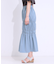 【S-LL】コーデが華やかに シャーリングデザインスカート