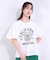 【洗える/S-LL】プリントアソート お袖フリルTシャツ
