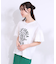 【洗える/S-LL】プリントアソート お袖フリルTシャツ
