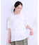 【洗える/S-LL】ゆるっとこなれ見え 総柄プリント シアーTシャツ