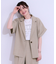 【セットアップ可】麻調半袖ジャケット