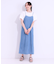 【S-LL】女性らしさ漂う ライトデニム Aラインキャミワンピース