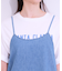 【S-LL】女性らしさ漂う ライトデニム Aラインキャミワンピース