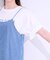 【S-LL】女性らしさ漂う ライトデニム Aラインキャミワンピース