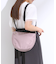 【撥水】フロントポケットハーフムーンショルダーバッグ