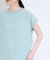 【S-LL/ひんやり/洗濯後しわになりにくい】程よいシアー感 ロゴTシャツブラウス