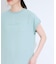 【S-LL/ひんやり/洗濯後しわになりにくい】程よいシアー感 ロゴTシャツブラウス