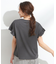 【S-LL/汗ジミ軽減/ひんやり/UVカット】フリルTシャツ