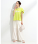 【S-LL/汗ジミ軽減/ひんやり/UVカット】フリルTシャツ
