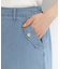 【洗える/S-LL/ひんやり】金ボタンがアクセント　大人のデニムガウチョパンツ