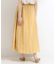 ふんわり軽やか ストライプギャザースカート