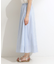 ふんわり軽やか ストライプギャザースカート
