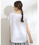 【洗える/S-LL/体型カバー】レース使いが華やか フレンチスリーブコットンTシャツ