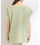 【洗える/S-LL/体型カバー】レース使いが華やか フレンチスリーブコットンTシャツ