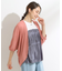 【ひんやり/UV/さらさらタッチ】女性らしさ漂う 5分袖ボレロカーディガン