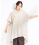 【S-LL/ひんやり】涼しく楽に体型カバー　ゆったりスキッパー半袖チュニック
