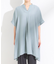 【S-LL/ひんやり】涼しく楽に体型カバー　ゆったりスキッパー半袖チュニック