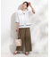 【2点セット/S-LL】メッシュリボン2WAYニット×フレンチスリーブTシャツ