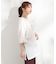 【S-LL】お袖デザインが華やか はしごレースチュニック