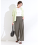 【S-LL/ストレッチ】脚のラインを拾いにくい スマートワイドパンツ