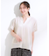 【S-LL/セットアップ可/ひんやり】きちんと見えで上品 お袖タック スキッパーブラウス
