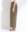【S-LL/洗濯後しわになりにくい】ゴールドパーツできれい見え 麻調タックワイドパンツ