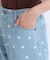 【S-LL】周りと差がつく デイジー柄デニムワイドパンツ