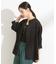 【S-LL/洗濯後しわになりにくい】コットン風 前あきドルマンブラウス